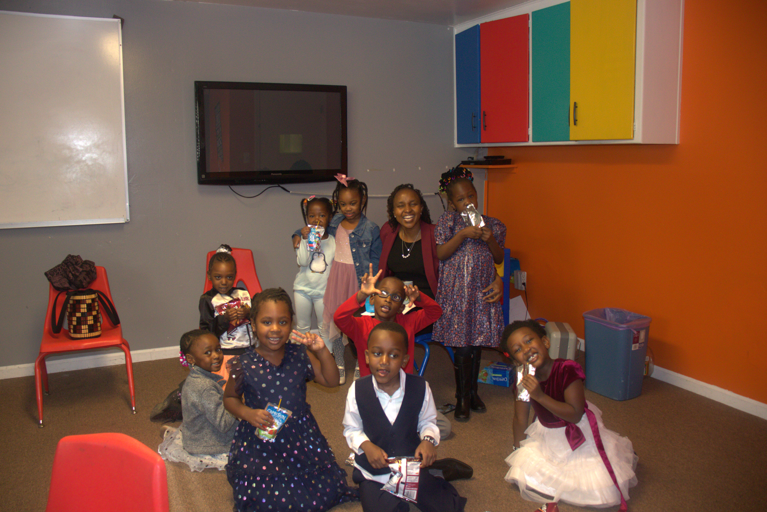 Children in a Sunday class at Bible Adventure Land, Gospel Outreach Center