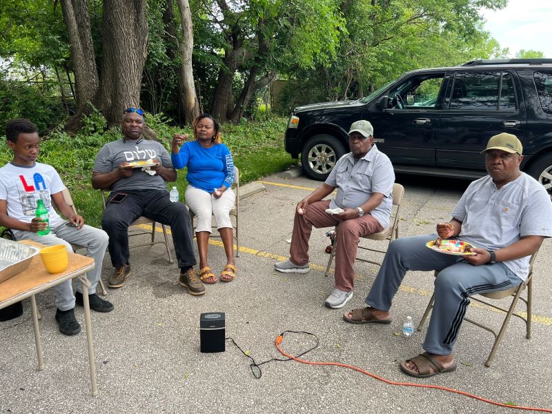Men sitting together in a discipleship and mentorship group